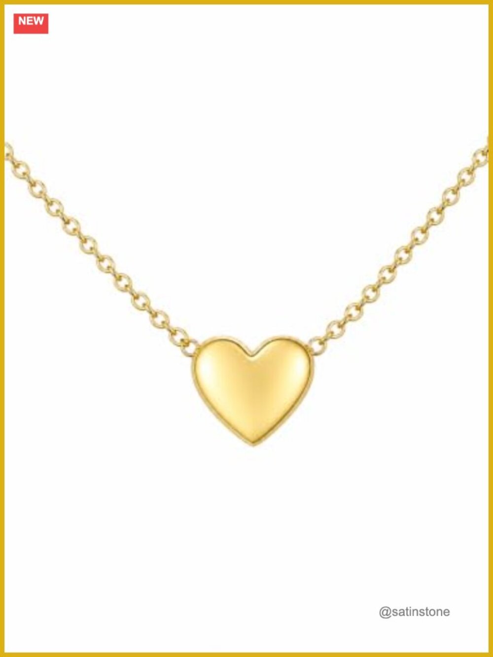 Dainty 18K Gold Heart Necklace for Women Gift